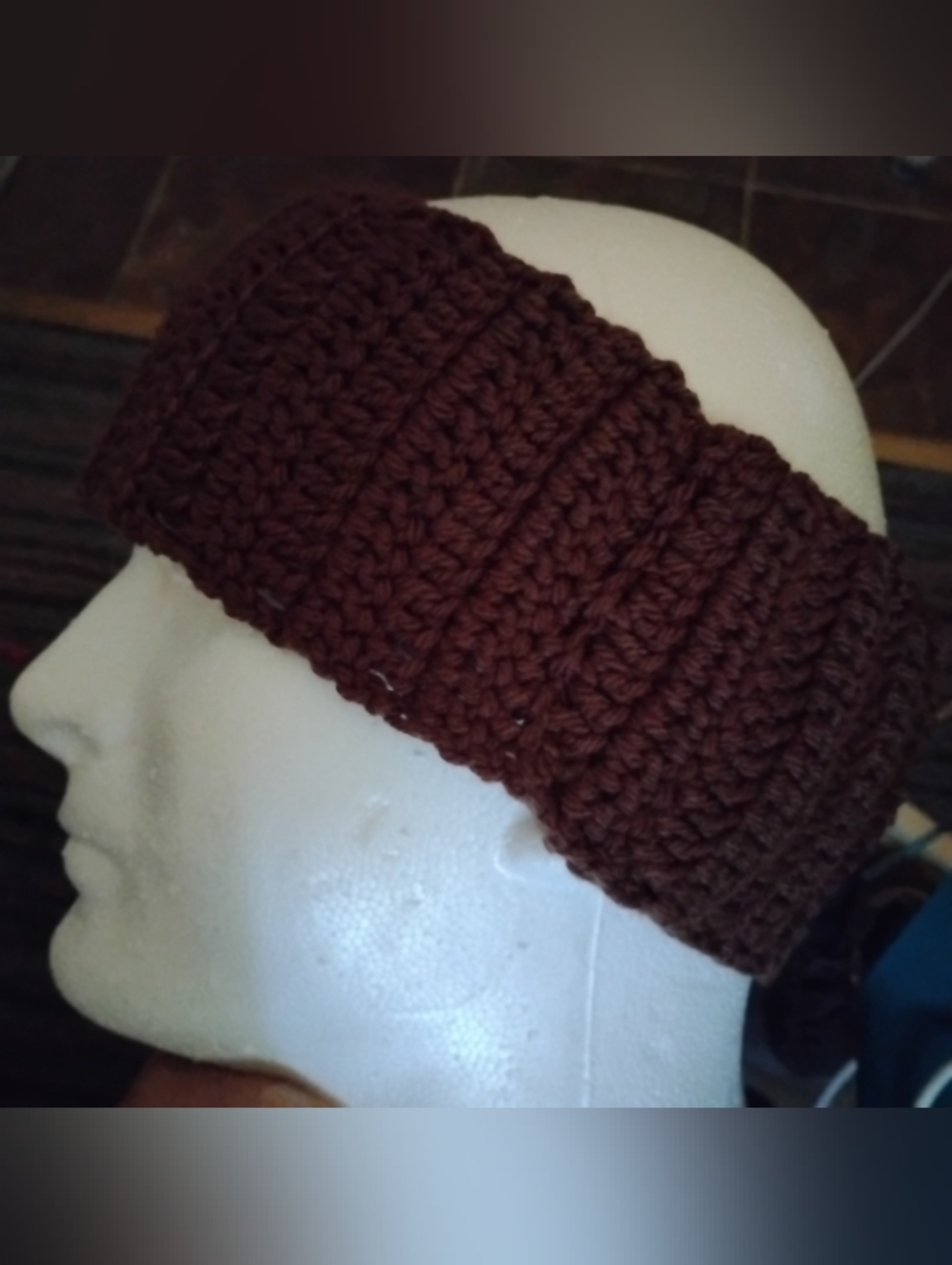 Brown Crochet Headband Ear Warmer for Men And Women
